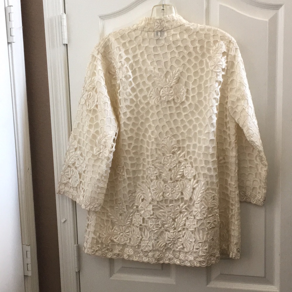 FINAL MARKDOWN Classy crocheted look jacket (M) - image 11